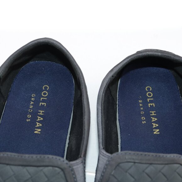Cole Haan Womens Crosscourt Slip On Shoe Size 8.5 Navy Blue Leather Woven Loafer - Picture 11 of 14